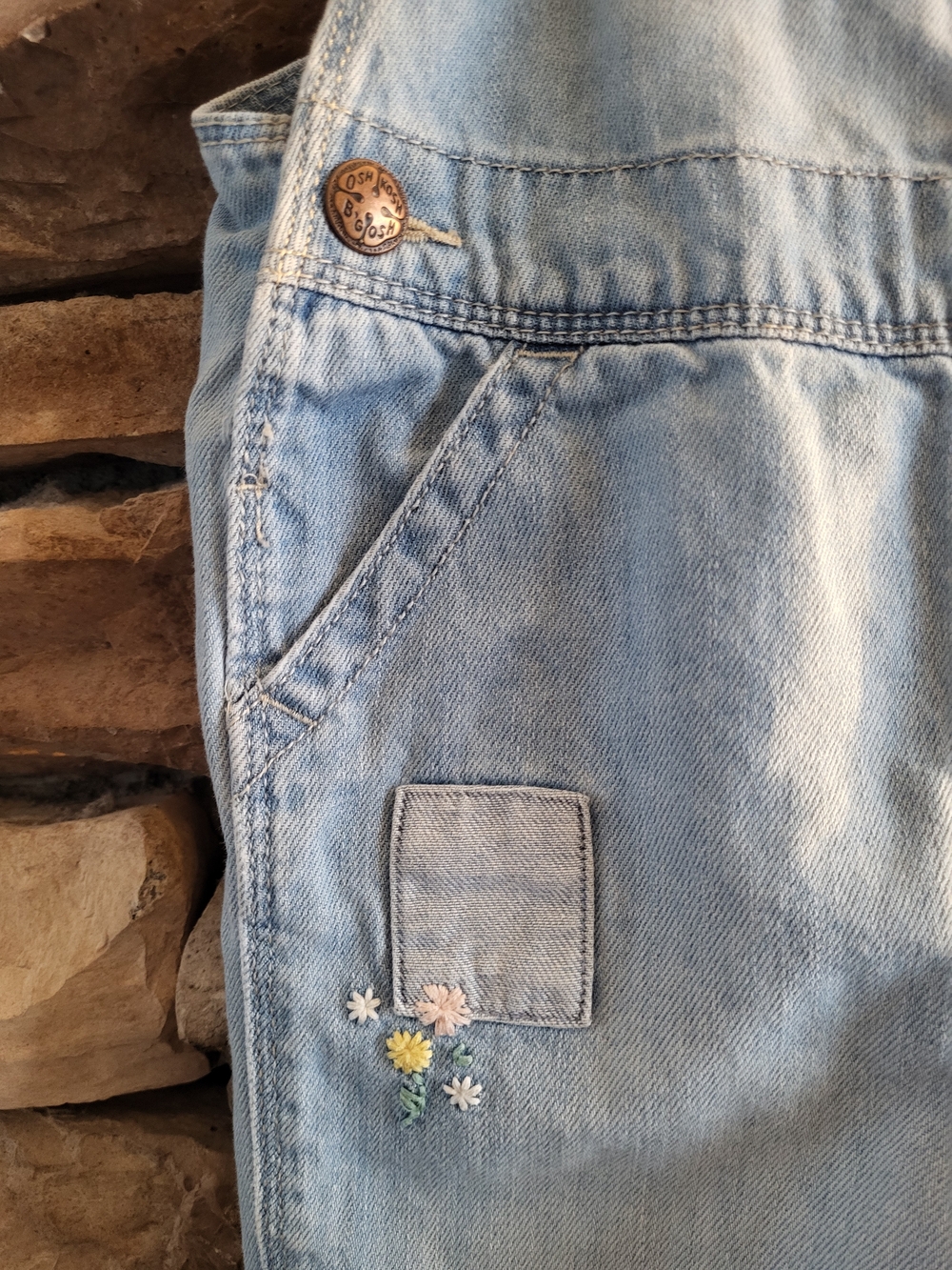 OshKosh B'gosh Light Blue Denim Overalls for Kids - Picture 2 of 9